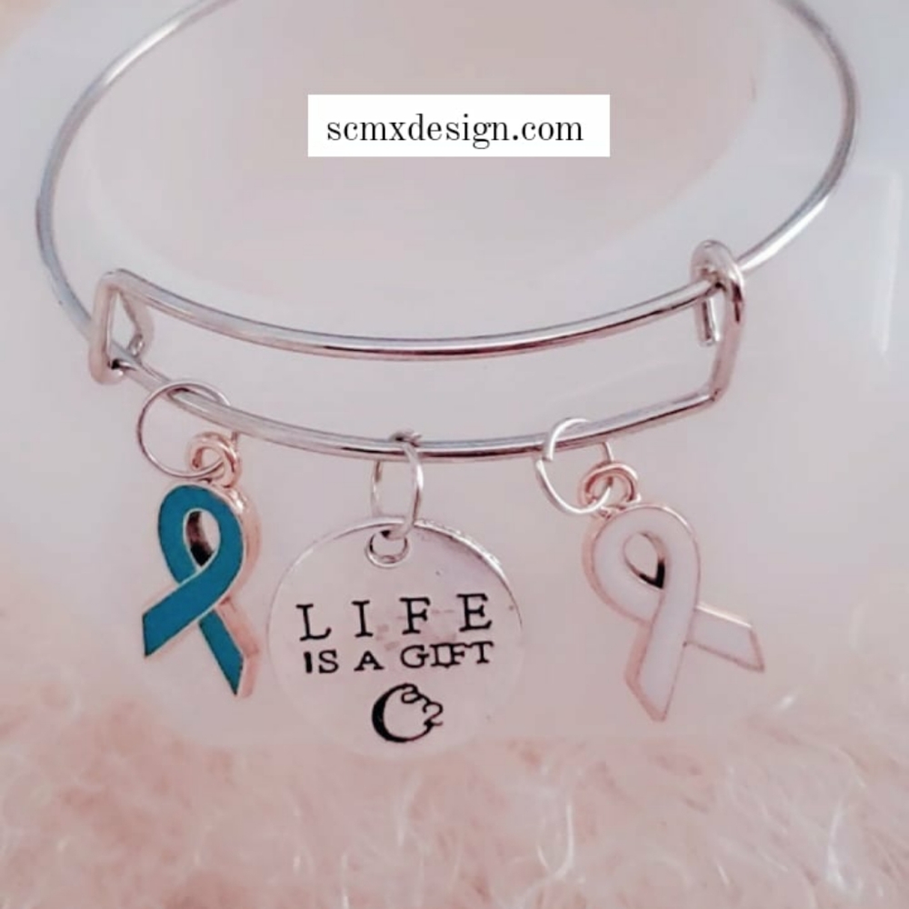 Breast Cancer Charm Bracelet